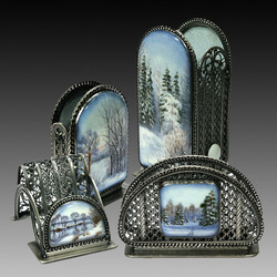 Jigsaw puzzle: Rostov enamel. Winter