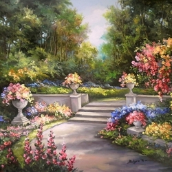 Jigsaw puzzle: Flower alley