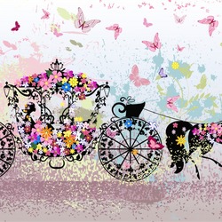 Jigsaw puzzle: Flower carriage