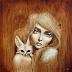 Jigsaw puzzle: Girl and fox