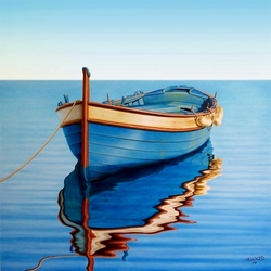 Jigsaw puzzle: Blue boat