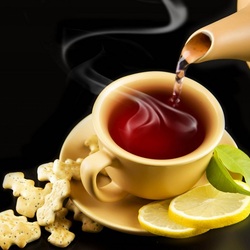 Jigsaw puzzle: Tea with crackers