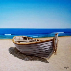Jigsaw puzzle: Boat on the shore