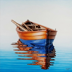 Jigsaw puzzle: Boat with mast and oars