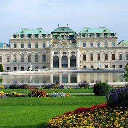 Jigsaw puzzle: Belvedere Palace in Vienna. Austria