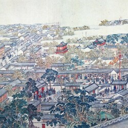 Jigsaw puzzle: The picture is a scroll. Prosperous Suzhou (4)