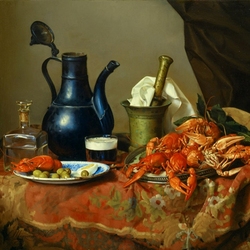 Jigsaw puzzle: Still life with crayfish