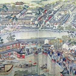 Jigsaw puzzle: The picture is a scroll. Prosperous Suzhou (5)