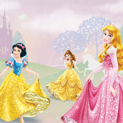 Jigsaw puzzle: Princesses Aurora, Belle and Snow White