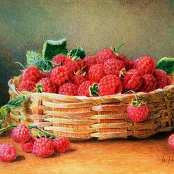 Jigsaw puzzle: Raspberries in a basket