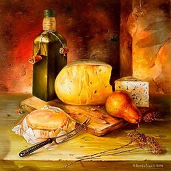 Jigsaw puzzle: Still life with cheese