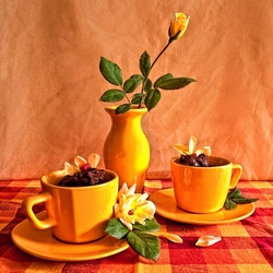 Jigsaw puzzle: Still life with a yellow rose