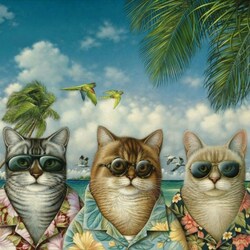Jigsaw puzzle: Cats on vacation