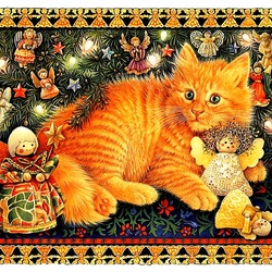 Jigsaw puzzle: Cat christmas