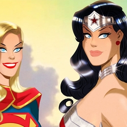 Jigsaw puzzle: Super Girl and Wonder Woman