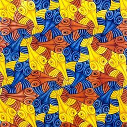 Jigsaw puzzle: Escher Mosaics. Fish