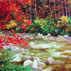 Jigsaw puzzle: Chinese embroidery Su / In the forest