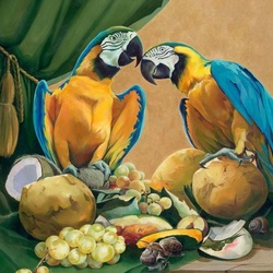 Jigsaw puzzle: Still life with parrots