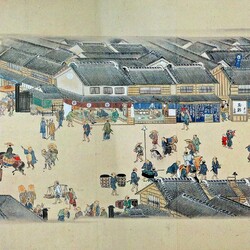 Jigsaw puzzle: The picture is a scroll. Prosperous Nihonbashi (2)