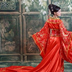 Jigsaw puzzle: Scarlet kimono