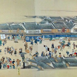 Jigsaw puzzle: The picture is a scroll. Prosperous Nihonbashi (3)