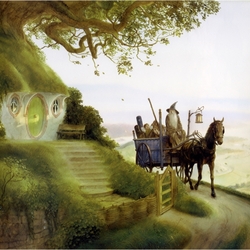 Jigsaw puzzle: Gandalf in the Shire