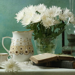 Jigsaw puzzle: Still life with chrysanthemums