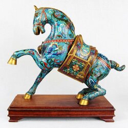 Jigsaw puzzle: Cloisonne enamel. Horse