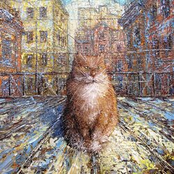 Jigsaw puzzle: Red St. Petersburg cat