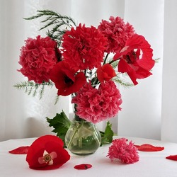Jigsaw puzzle: Red bouquet