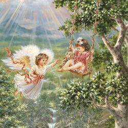 Jigsaw puzzle: Girl and Angel