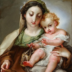 Jigsaw puzzle: Madonna and Child with Christ
