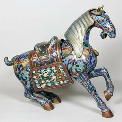 Jigsaw puzzle: Cloisonne enamel. Horse