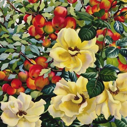 Jigsaw puzzle: Roses and apples