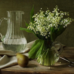 Jigsaw puzzle: Still life with lilies of the valley
