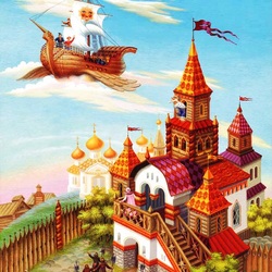 Jigsaw puzzle: flying ship