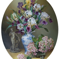 Jigsaw puzzle: Bouquet of irises
