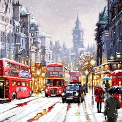 Jigsaw puzzle: Snowy city