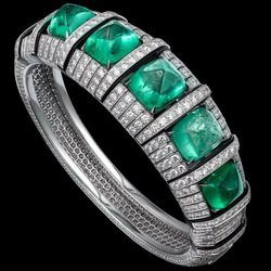 Jigsaw puzzle: Ring with emeralds and diamonds