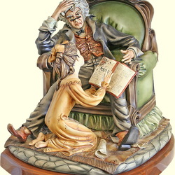 Jigsaw puzzle: Porcelain figurine. Poet