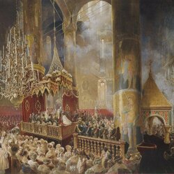 Jigsaw puzzle: Coronation of Alexander II in the Assumption Cathedral of the Moscow Kremlin on August 26, 1856