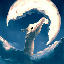 Jigsaw puzzle: About the moon and the giraffe