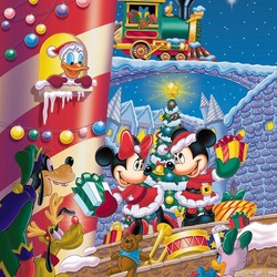 Jigsaw puzzle: Minnie and Mickey's Christmas