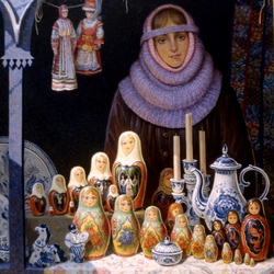 Jigsaw puzzle: Matryoshka dolls. From the series Vernissage