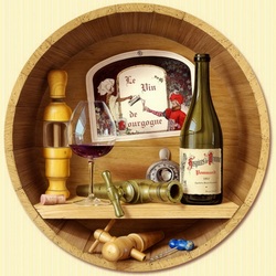 Jigsaw puzzle: Wine still life