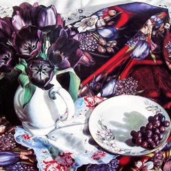 Jigsaw puzzle: Silk and tulips
