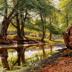 Jigsaw puzzle: Forest river