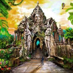 Jigsaw puzzle: The road to the ancient temple