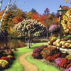 Jigsaw puzzle: Autumn pond