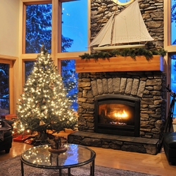 Jigsaw puzzle: Winter evening by the fireplace